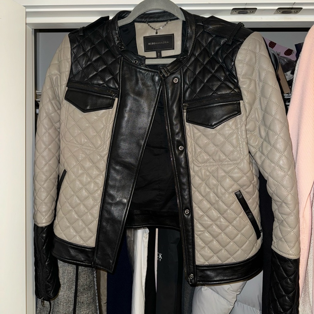 BCBGMAXAZARIA Faux Leather Jacket